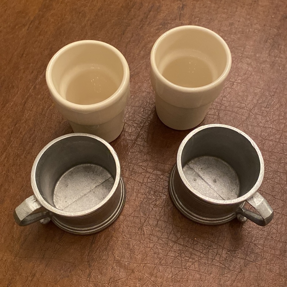 💐Wilton Armetale Pair of Pewter Mugs & Inserts - Picture 8 of 8